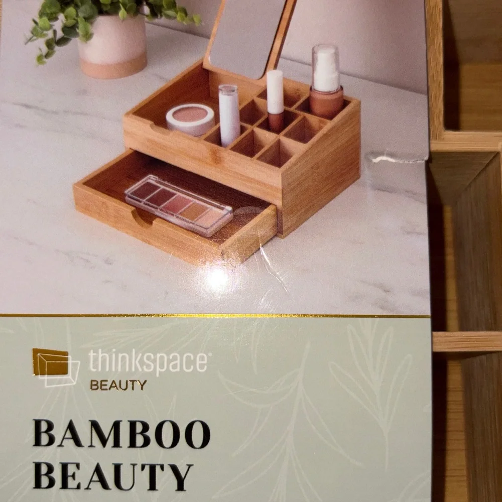 New with tags Thinkspace Beauty bamboo beauty organizer